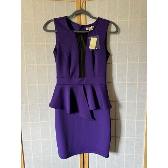 ARDEN B women’s body con ruffle fresh with mesh neckline cutout - Picture 2 of 6